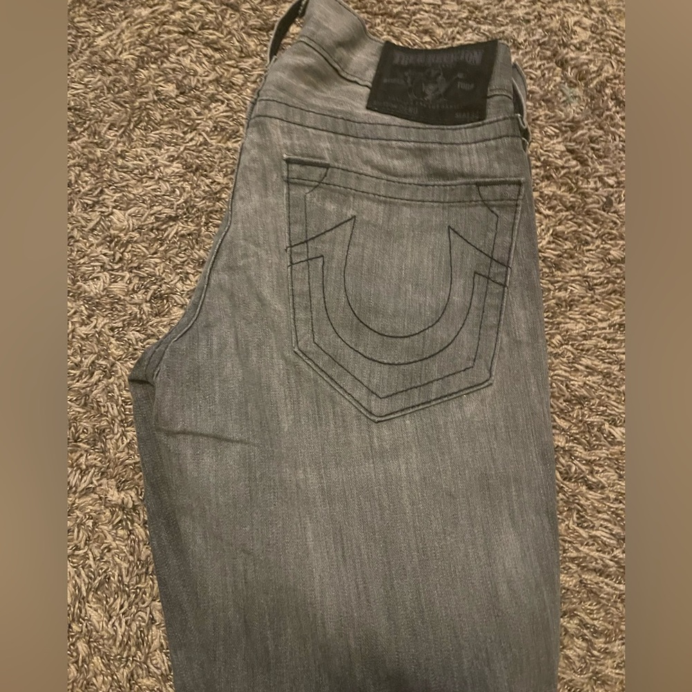 grey true religion jeans
